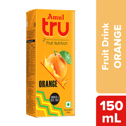 Amul Tru Orange, 150 Ml Tetra Pak