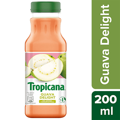 Tropicana Guava Delight Juice - Aseptic Pack, 200 Ml Bottle
