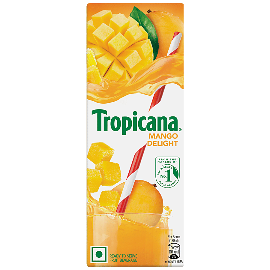 Tropicana Delight Fruit Juice - Mango, 180 Ml Carton