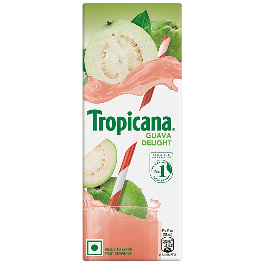 Tropicana Delight Fruit Juice - Guava, 180 Ml Tetra