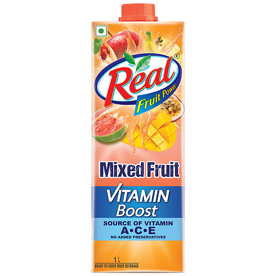 Real Fruit Power Mixed Fruit Juice - Vitamin Boost, Refreshing Drink, No Preservatives, 1 L