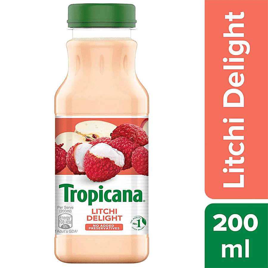 Tropicana Litchi Delight Juice - Aseptic Pack, 200 Ml Bottle