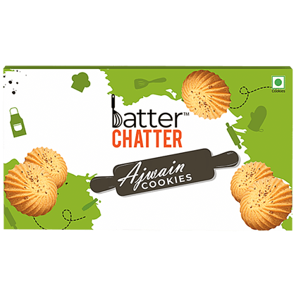 BATTER CHATTER Ajwain Cookies - Crunchy Snack, Healthy, 200 g