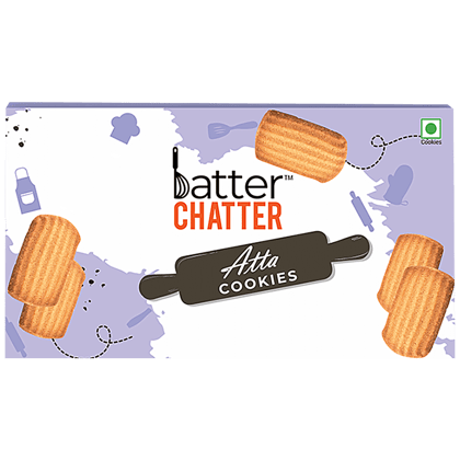 BATTER CHATTER Atta Cookies - Crunchy Snack, Healthy, Rich In Protein, 200 g