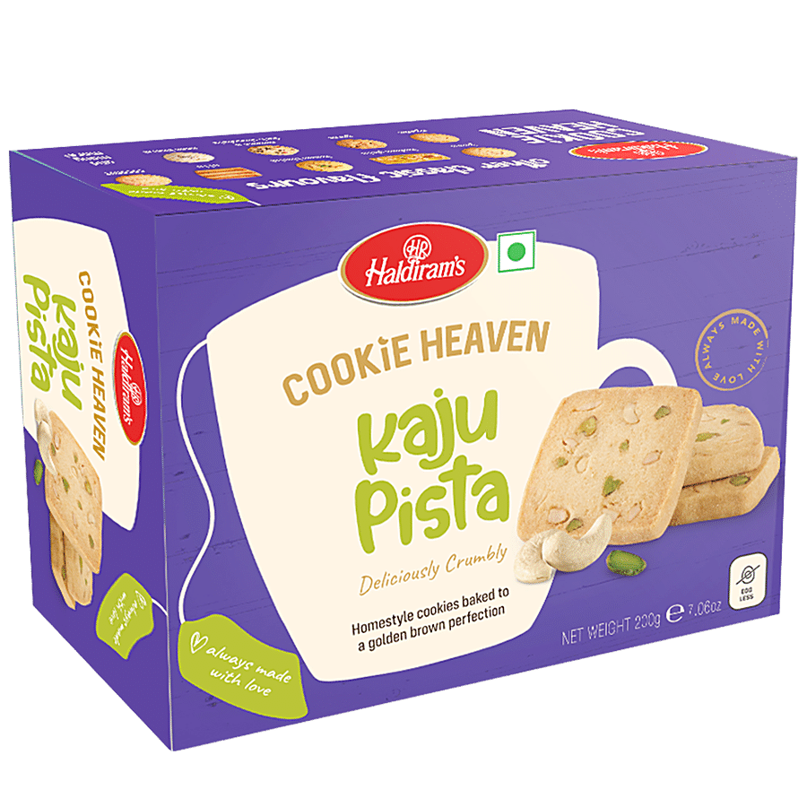 Haldiram's Cookie Heaven Kaju Pista Cookies, 200 g