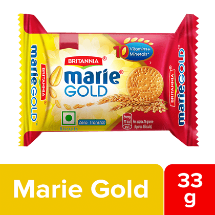 Britannia Marie Gold Biscuit, 33 G Pouch