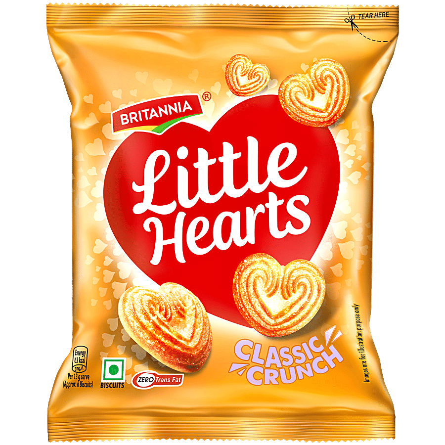 Britannia Little Hearts - Classic Crunch, 13 G