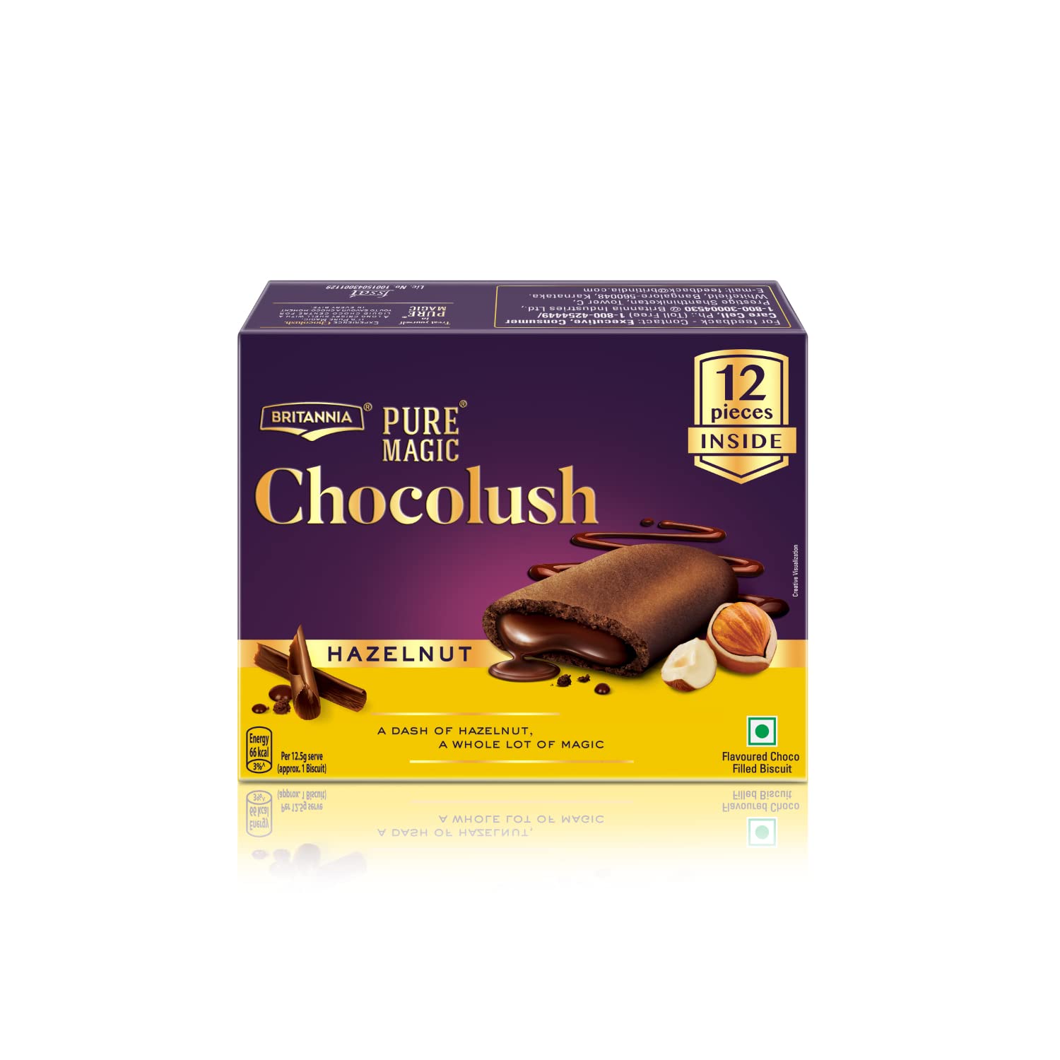 Britannia Pure Magic Chocolush Hazelnut Cookies, 150g