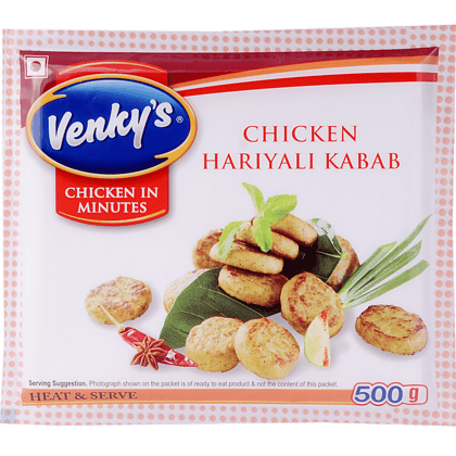 Venkys Kabab - Chicken Hariyali, 500 G Pouch