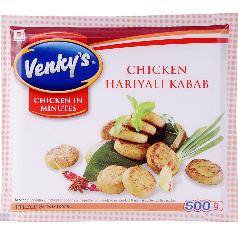 Venkys Kabab - Chicken Hariyali, 500 G Pouch