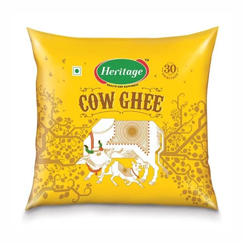 Heritage Golden Cow Ghee Pouch, 500 Ml