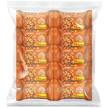 Unibic Cashew Badam Cookies, 31.3 G (Pack Of 12)