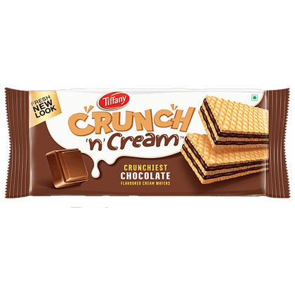Tiffany Crunch 'N' Cream Crunchiest Cream Wafers - Chocolate Flavored, 135 G