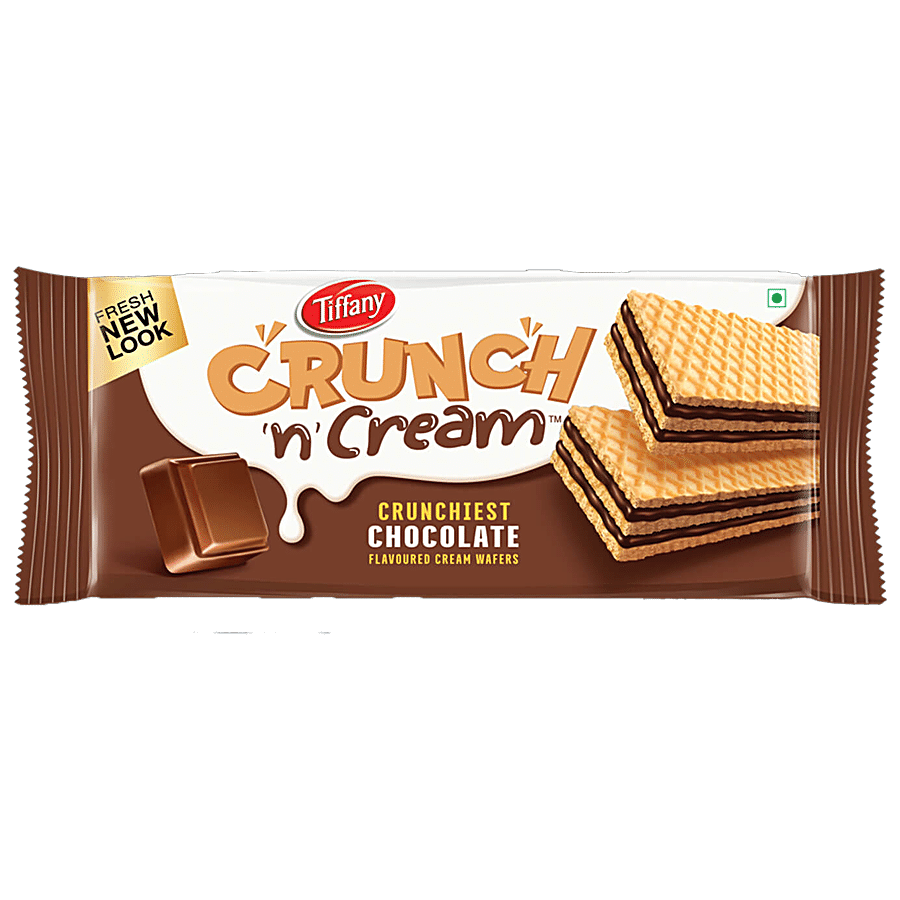 Tiffany Crunch 'N' Cream Crunchiest Cream Wafers - Chocolate Flavored, 135 G