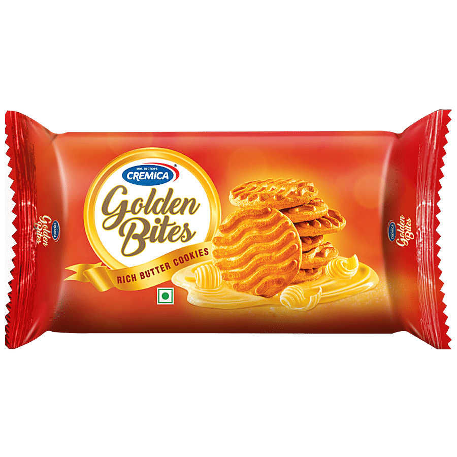 Cremica Cookies - Golden Bytes Rich Butter, 200 G