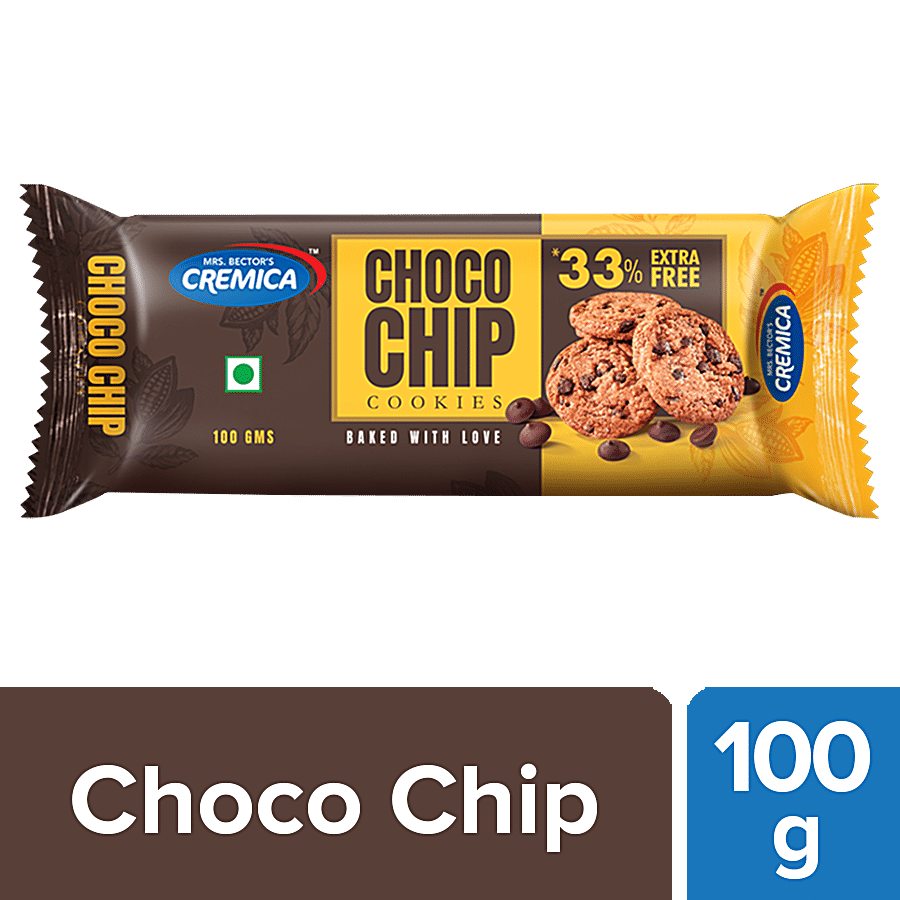 Cremica Choco Chip Cookies - Soft, Chewy & Healthy, 100 G