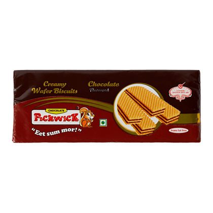 Pickwick Creamy Wafer Biscuits - Chocolate, 150 G Pouch
