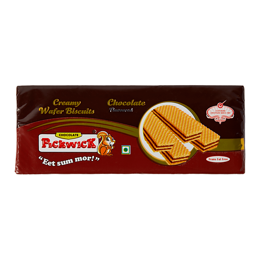 Pickwick Creamy Wafer Biscuits - Chocolate, 150 G Pouch