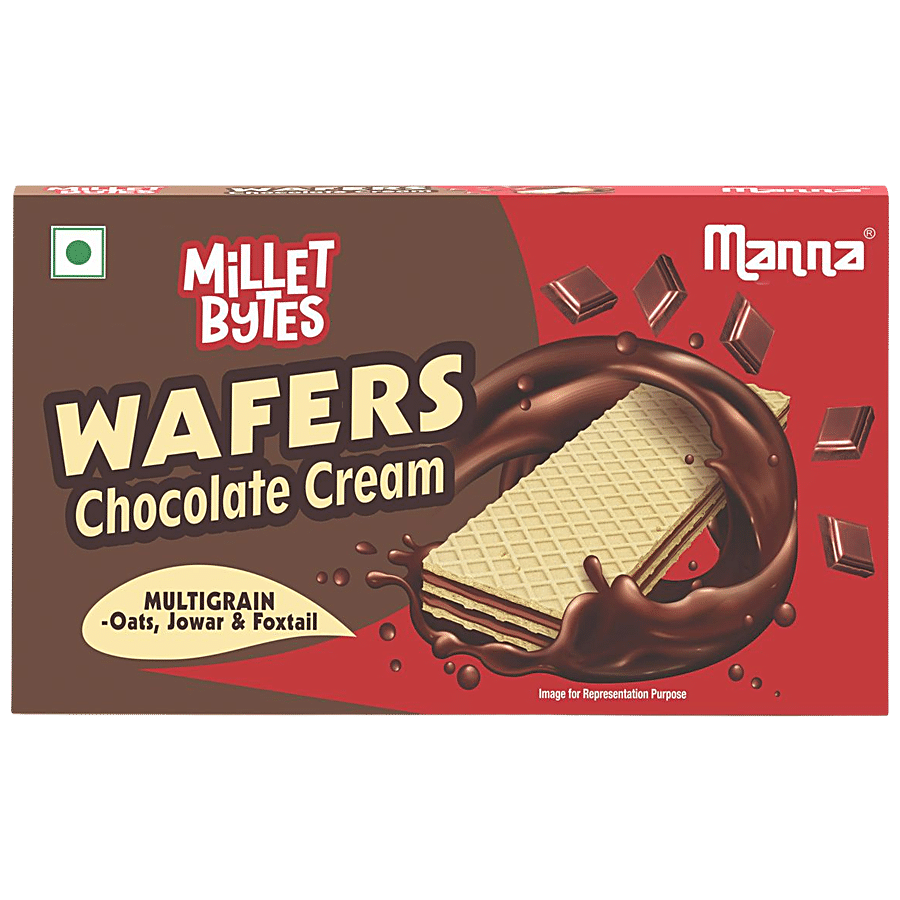 Manna Millet Bytes - Multigrain Wafers, Chocolate Cream, 75 G