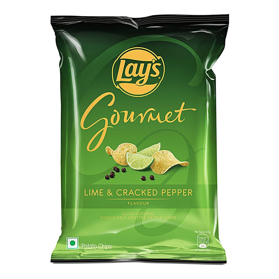 Lay'S Gourmet Kettle Chips - Lime & Cracked Pepper, 80 G