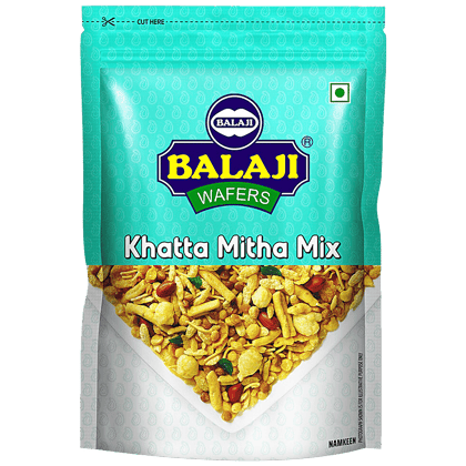 Balaji Khata Mitha Mix - Authentic Recipe, Crispy, Crunchy, 500 G Pouch
