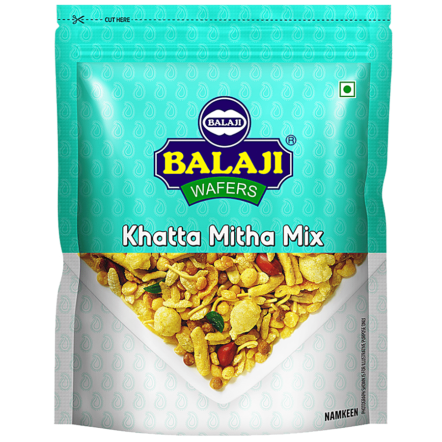 Balaji Khata Mitha Mix - Authentic Recipe, Crispy, Crunchy, 230 G Pouch