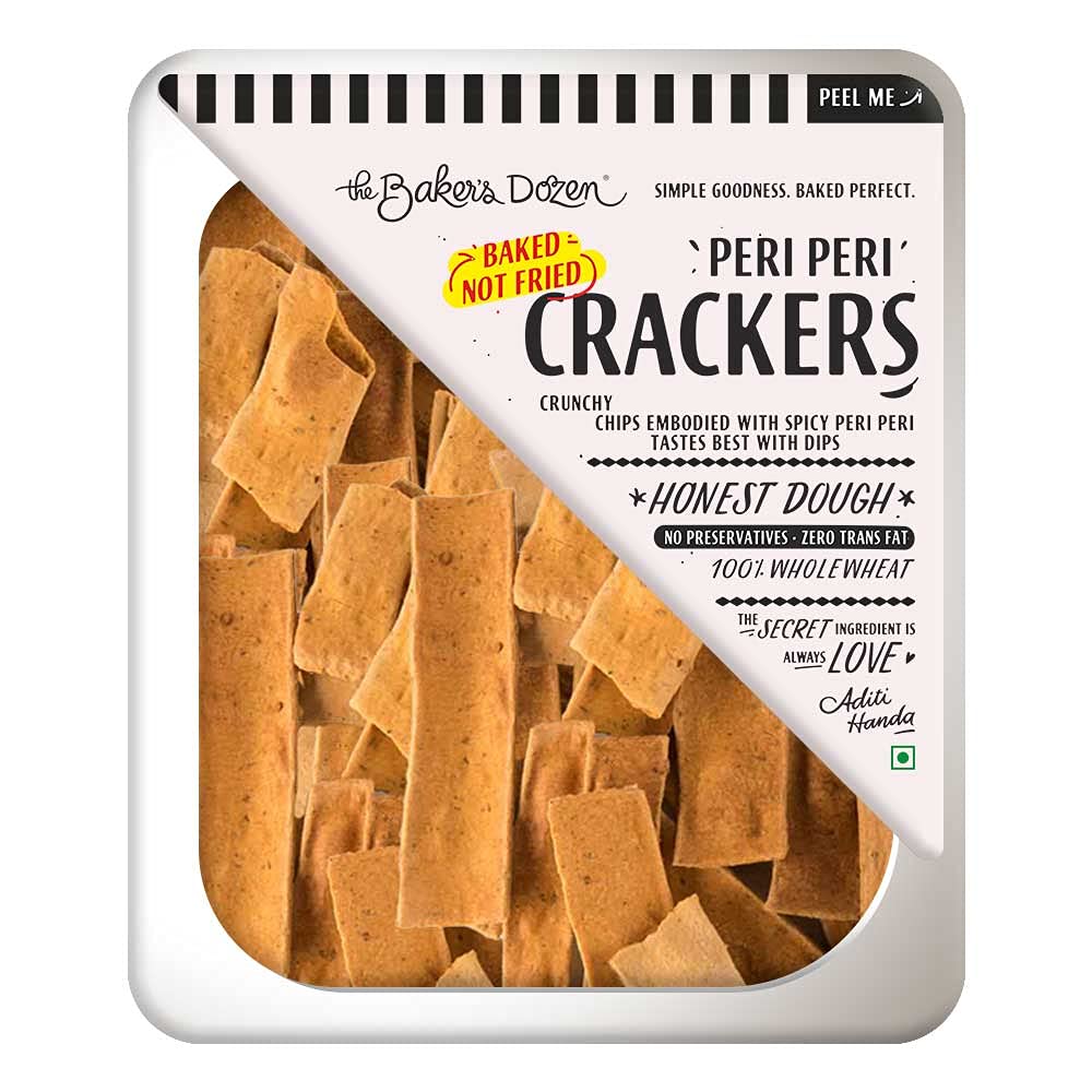 The Baker's Dozen Peri Peri Crackers, 100g