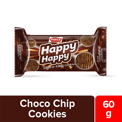 Parle Happy Happy Choco-Chip Cookies, 60 G Pouch