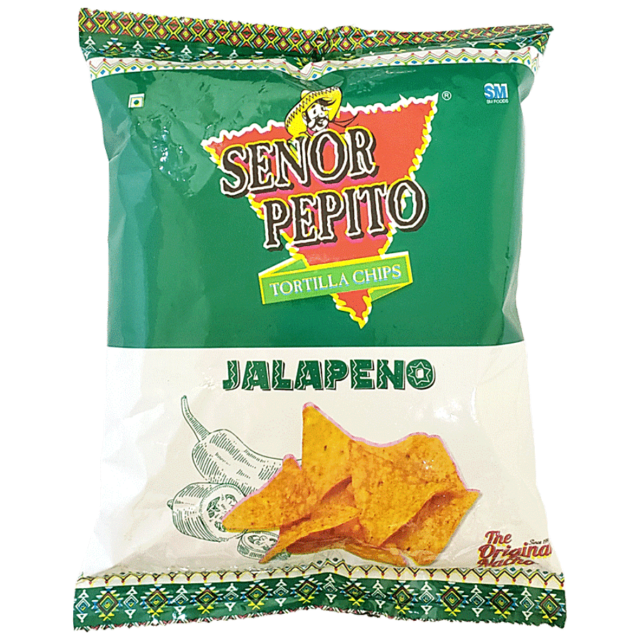 Senor Pepito Tortilla Chips - Jalapeno, Crispy, No Preservatives, 60 G