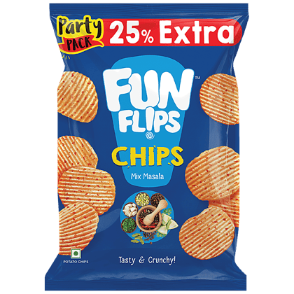 Fun Flips Potato Chips - Mix Masala, 52 G