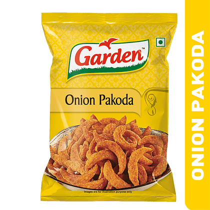 Garden Original Onion Pakoda - Crunchy & Tasty, Teatime Snack, 140 G Pouch
