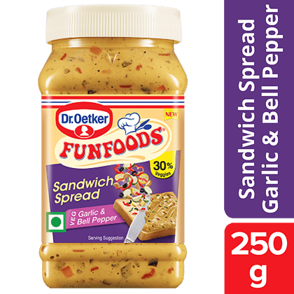 Dr. Oetker Sandwich Spread - Bell Pepper & Garlic, 250 G Jar