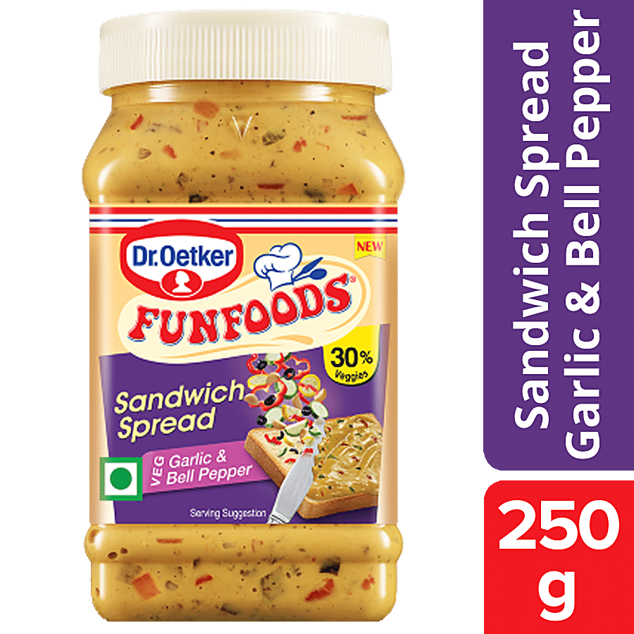 Dr. Oetker Sandwich Spread - Bell Pepper & Garlic, 250 G Jar