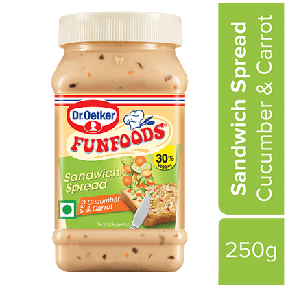Dr. Oetker Funfoods Sandwich Spread - Cucumber & Carrot, 250 G