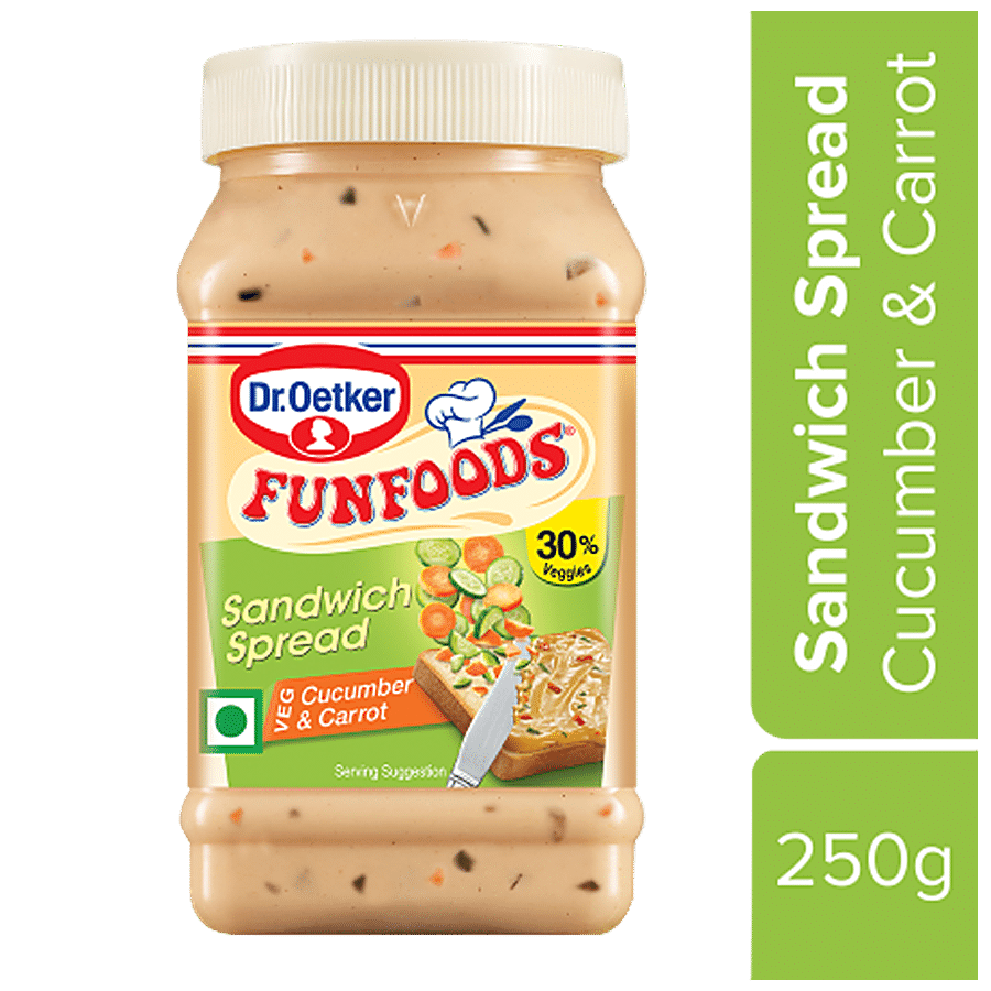 Dr. Oetker Funfoods Sandwich Spread - Cucumber & Carrot, 250 G