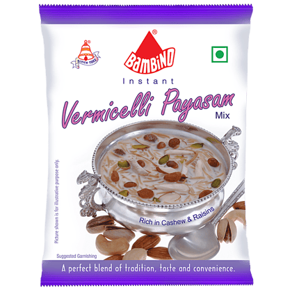 Bambino Instant Kheer Mix For Vermicelli Payasam With Cashew & Raisins, 35 G