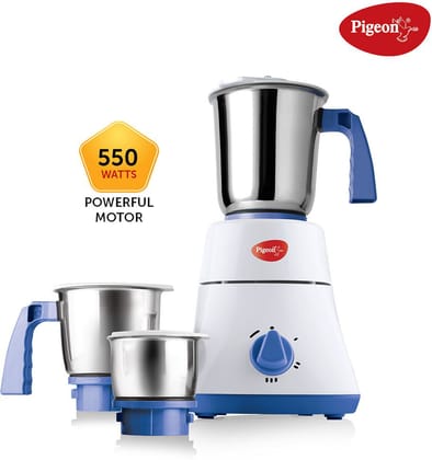 Pigeon Prime 550 W Mixer Grinder (3 Jars, Multicolor)