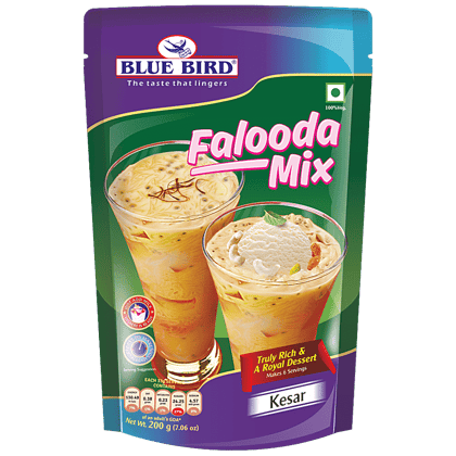 Blue Bird Falooda Mix - Kesar, 200 G Pouch
