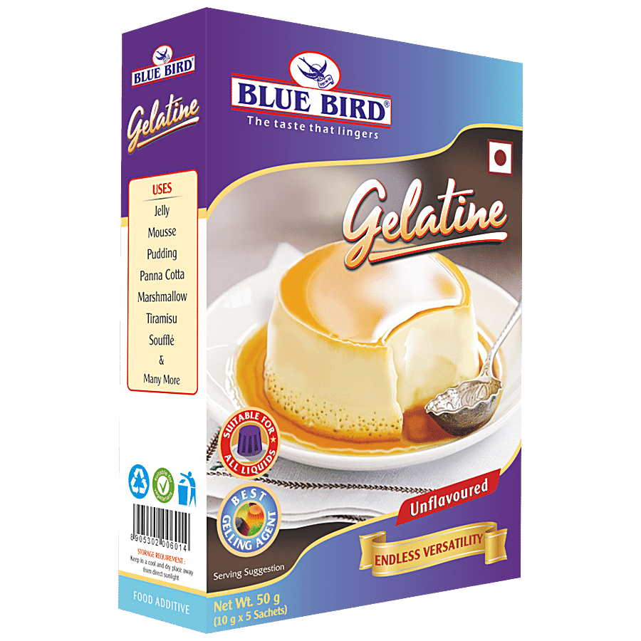 Blue Bird Gelatine, 50 G Carton