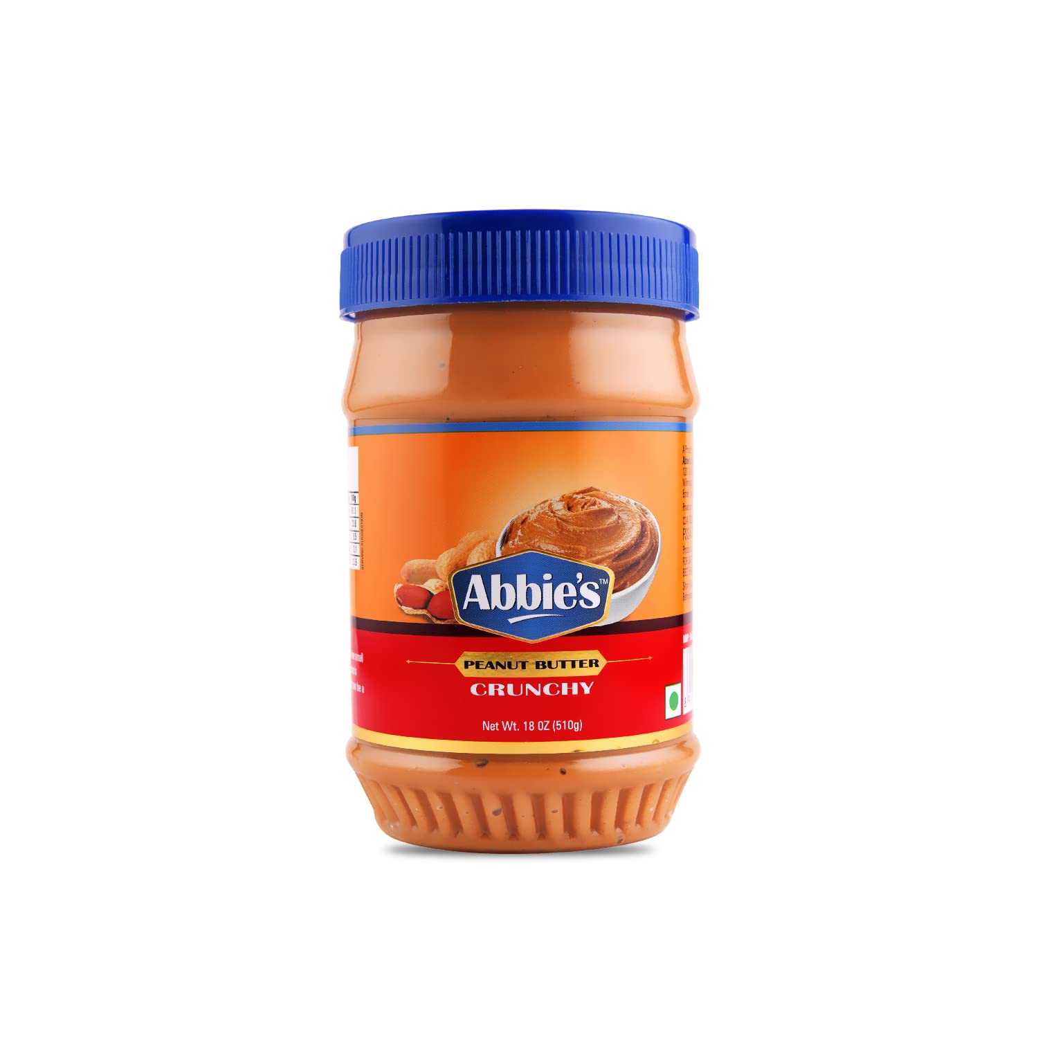 Abbie'S Peanut Butter Crunchy 510G (Pack Of 1) | Power Packed Spread Loaded With Protein (7.5G Per Serving) | Zero Cholesterol And Zero Trans Fat | With Perfectly Roasted Peanuts | Gluten Free