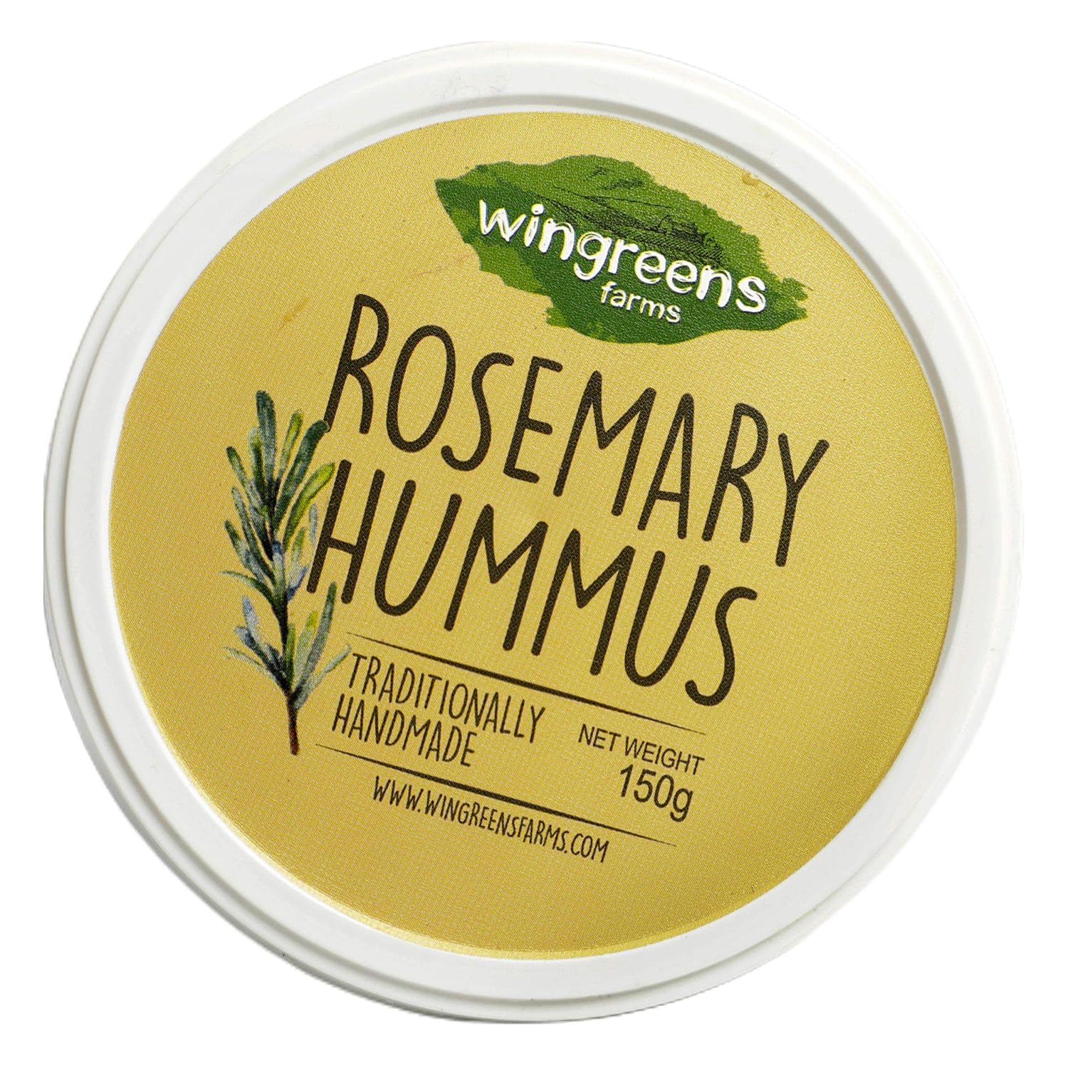 Wingreens Farms Rosemary Hummus Dip, 150g Tub