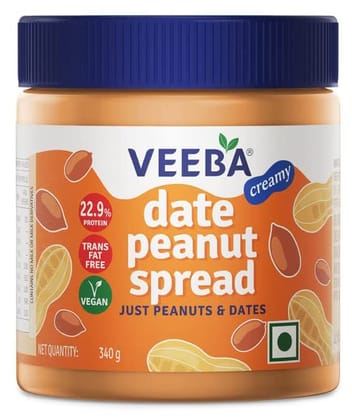 Veeba Date Peanut Spread Creamy 340 Pack of 2