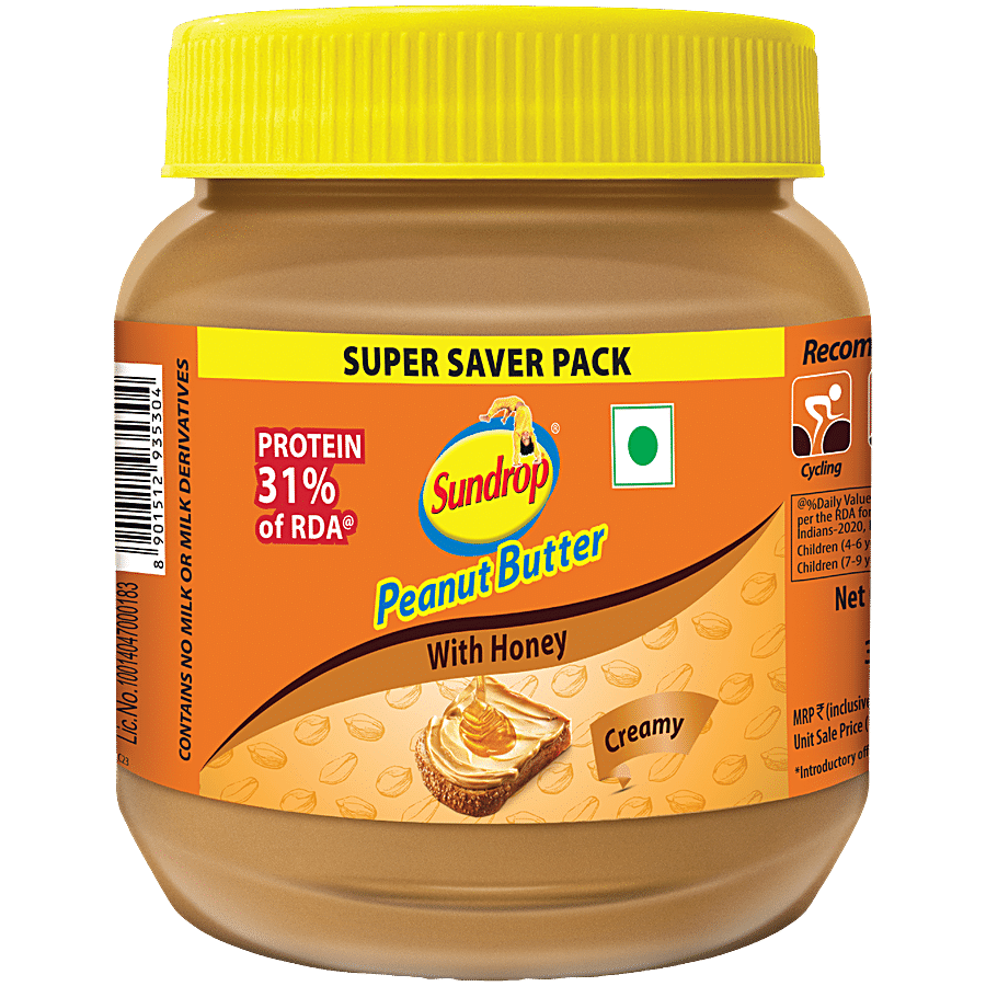 Sundrop Peanut Butter With Honey - Creamy, 300 G