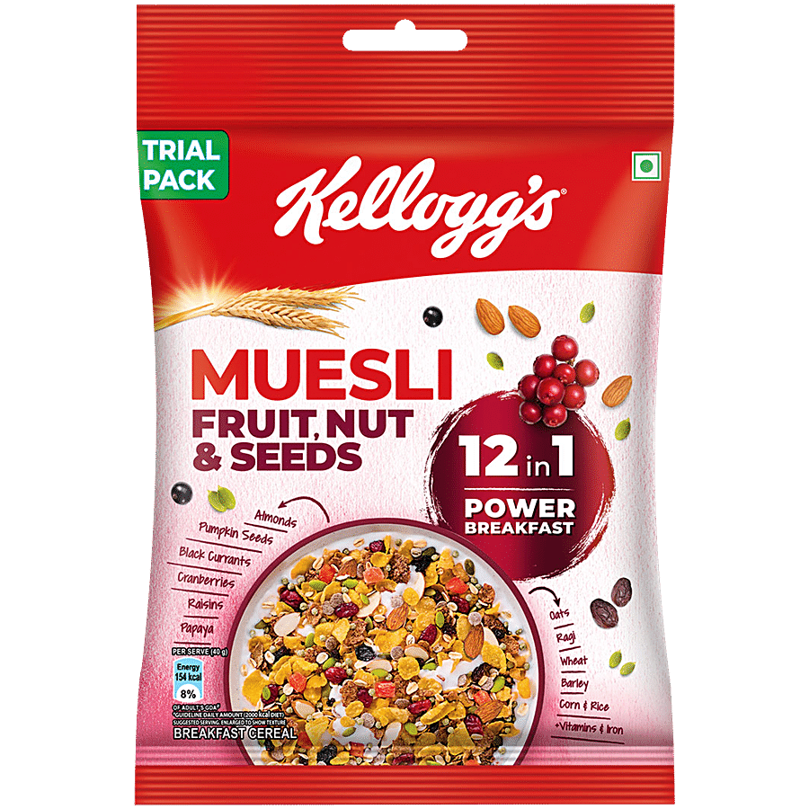 Kellogg'S Muesli Power Breakfast - With Fruit Nut & Seeds, 75 G
