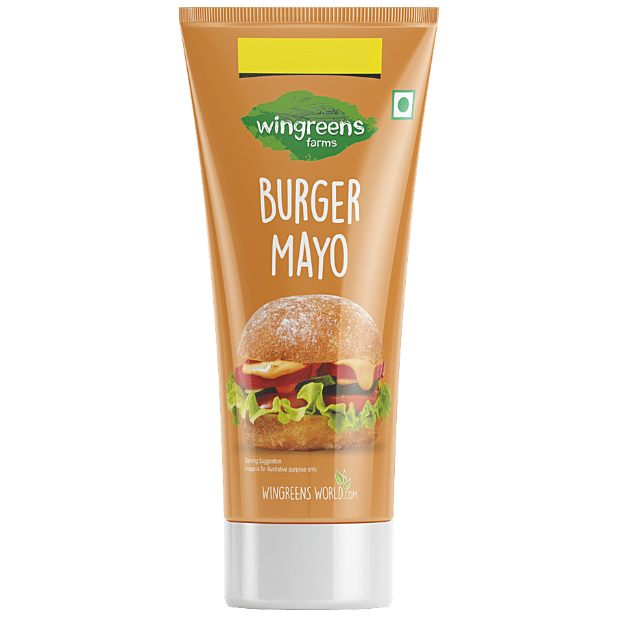 Wingreens Farms Burger Mayo - Light & Creamy, Made With Fresh Ingredients, 180 g