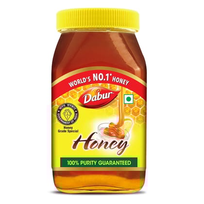 Dabur Honey - 500G | 100% Pure | Worlds No.1 Honey Brand With No Sugar Adulteration