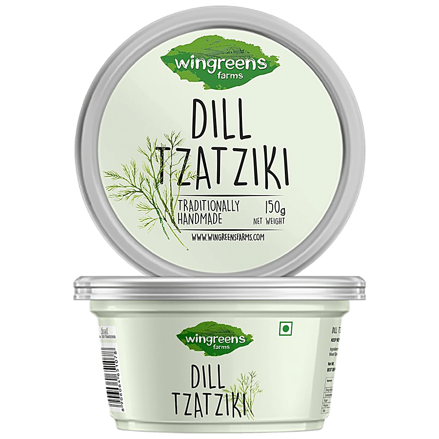 Wingreens Farms Dill Tzatziki Dip & Spread - Yoghurt Based, 150 G