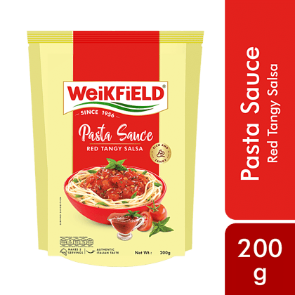 Weikfield Red Pasta Sauce - Tangy Salsa, Instant Pasta Sauce, 100% Vegetarian, 200 G Pouch