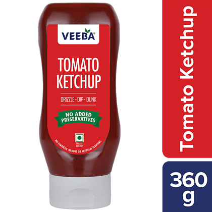 Veeba Hot Sweet Tomato Chilli Sauce - No Added Preservatives, 360 G Pet Jar