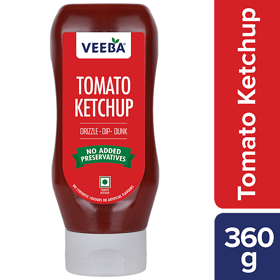 Veeba Hot Sweet Tomato Chilli Sauce - No Added Preservatives, 360 G Pet Jar